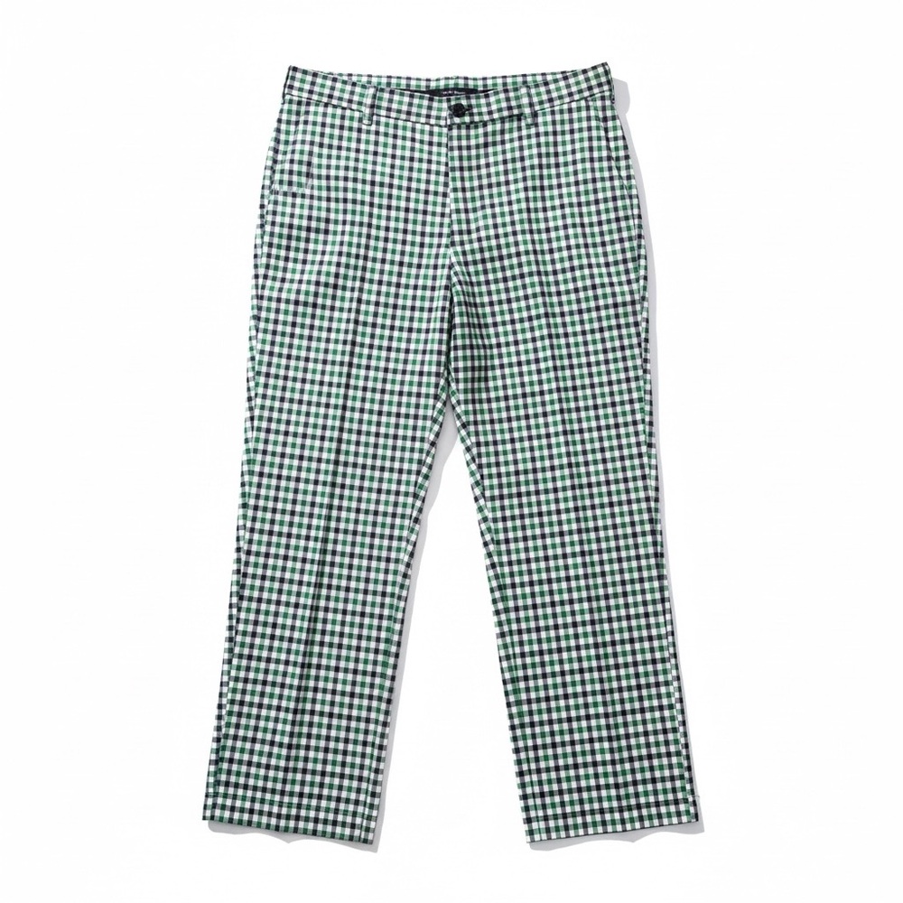 👖 IZOD Golf Green Plaid Cotton‎ Pants – Men’s 36x30